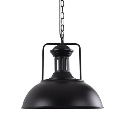 Retro Bowl-Shaped Industrial Pendant Lamp – E27 Screw Wrought Iron Ceiling Light