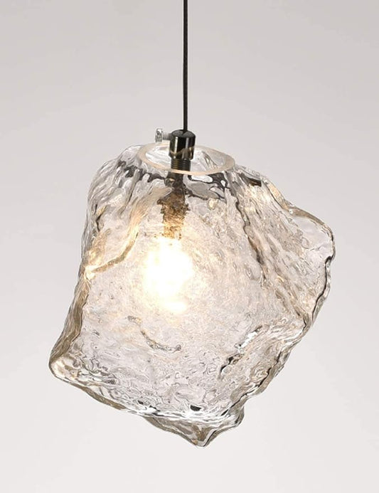 Simple & Creative Ice Cube Lava Chandelier – Adjustable LED Pendant Light