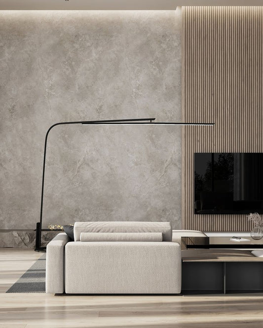 Stealth Slim LED Floor Lamp – Modern Minimalist Arc Light for Living Room & Bedroom (3000K Warm Light)