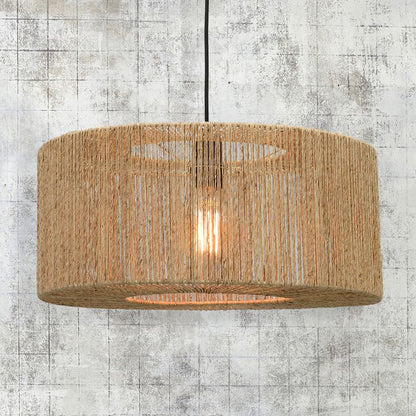 Iguazu Jute Pendant Lamp – Natural Woven Ceiling Light for Dining Rooms, Kitchens & High Ceilings