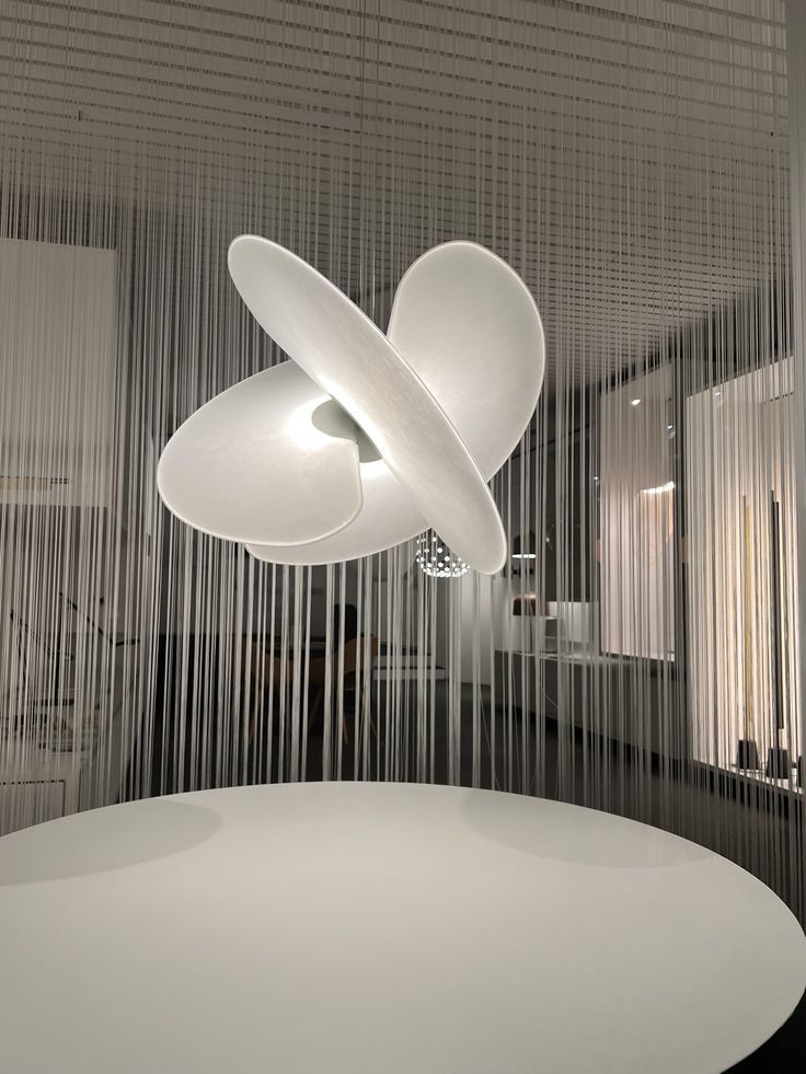 Modern Magnetic PET Fan Chandelier – Lightweight Statement Light with Rice Paper Effect