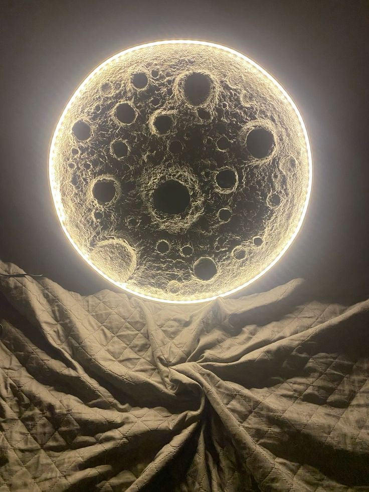 3D Moonlight Wall Mural – LED Lighted Wooden Art for Dreamy Home Decor