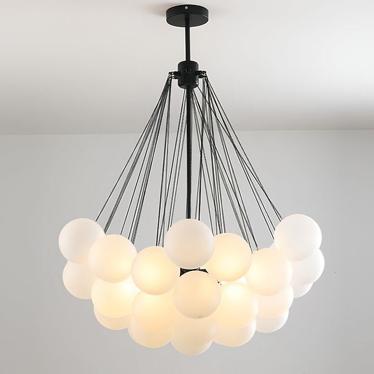 Nordic Bubble Modern Frozen Glass Ball Chandelier