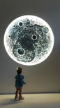 3D Moonlight Wall Mural – LED Lighted Wooden Art for Dreamy Home Decor