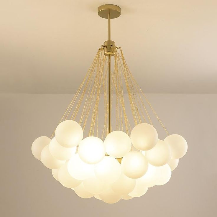 Nordic Bubble Modern Frozen Glass Ball Chandelier