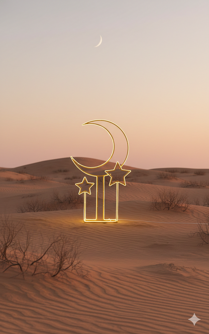 Moon & Star Floor Lamp – Luxury Ramadan & Eid Crescent LED Standing Light for Islamic Home Décor