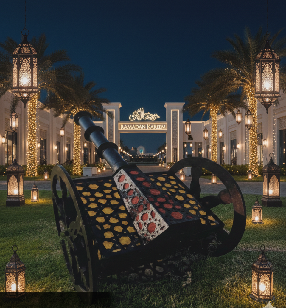 Modern Ramadan Cannon Decor | Unique Ramadan Kareem Ornaments