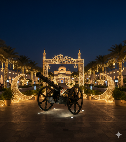 Modern Ramadan Cannon Decor | Unique Ramadan Kareem Ornaments