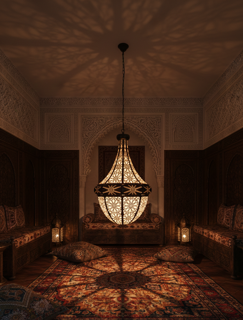 Modern Ramadan Cannon Decor – Handcrafted Brass & Frosted Glass Midfa Al Iftar – Luxury Islamic Ornament for Home & Majlis