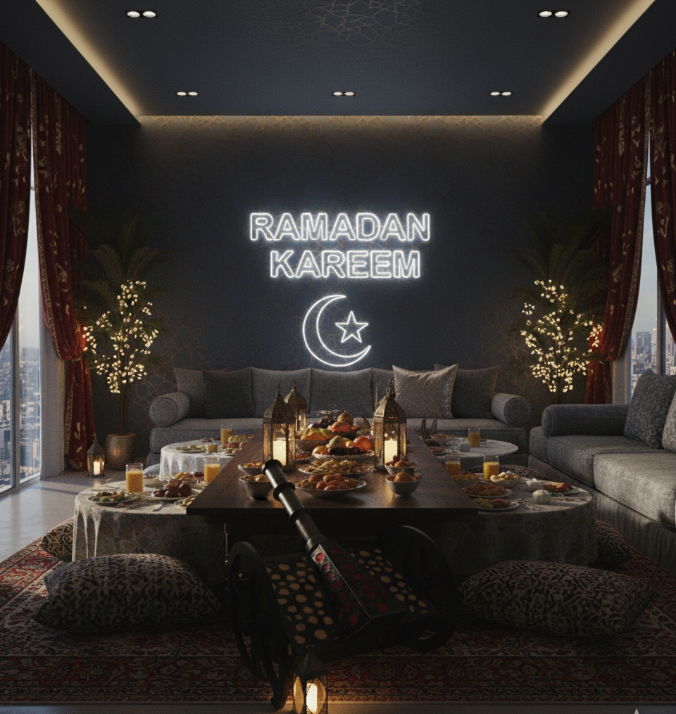 Modern Ramadan Cannon Decor | Unique Ramadan Kareem Ornaments