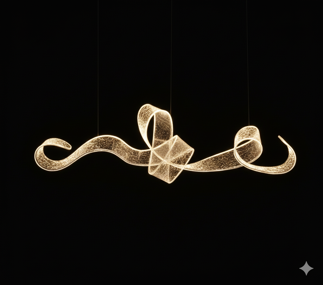 Serpentine Crystal-Dust LED Linear Chandelier