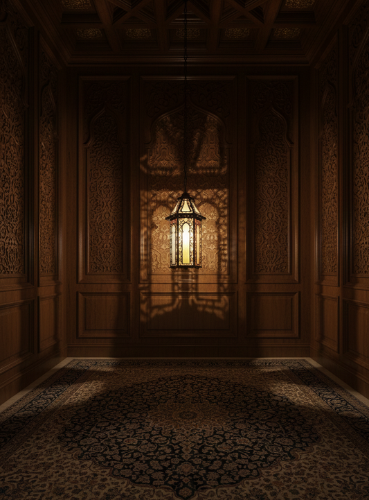 Elegant Islamic Hanging Light – Minimalist Ramadan Decor for Modern Apartments & Prayer RoomsElegant Islamic Moon Hanging Light – Minimalist Ramadan Decor for Modern Apartments & Prayer Rooms