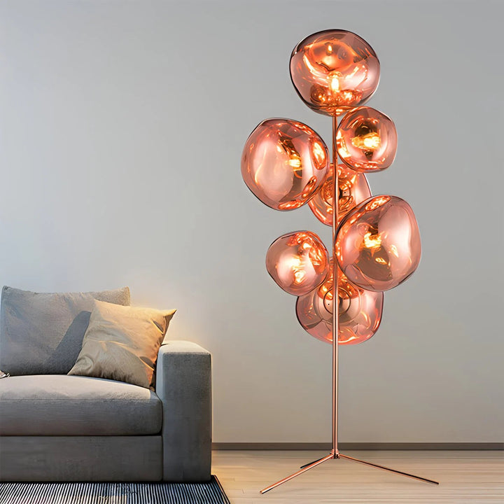 Modern Nordic Lava LED Floor Lamp – Tom Dixon Inspired Contemporary Standing Light with Acrylic Shades