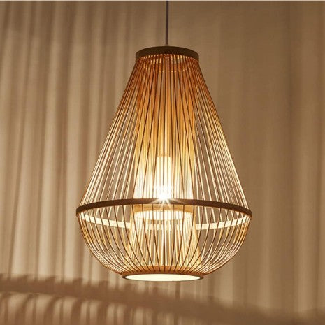 Bamboo and Rattan Pendant Hanging Fixture – Handcrafted Elegance for Any Space