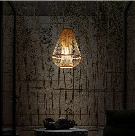 Bamboo and Rattan Pendant Hanging Fixture – Handcrafted Elegance for Any Space