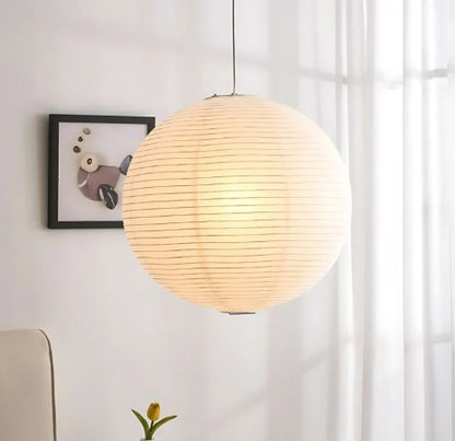 Japanese Paper Globe Pendant Light – Minimalist Zen Design