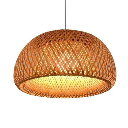 Wicker Pendant Lighting Bird's Nest Shape Lamp Shade