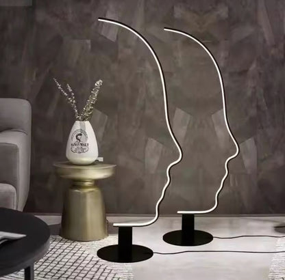 Art Face LED Floor Lamp – Sculptural Lighting for Modern Spaces