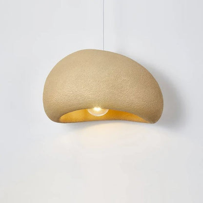 Nordic Wabi-Sabi Pendant Light – Auspicious Clouds Resin Chandelier (Yellow)
