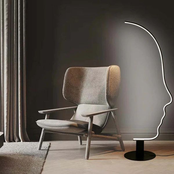 Art Face LED Floor Lamp – Sculptural Lighting for Modern Spaces