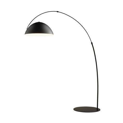 Modern Adjustable Swivel Floor Lamp β High Pole Black Standing Light for Living Room & Bedroom