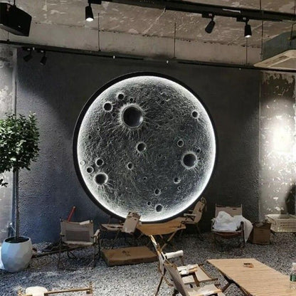 3D Moonlight Wall Mural – LED Lighted Wooden Art for Dreamy Home Decor