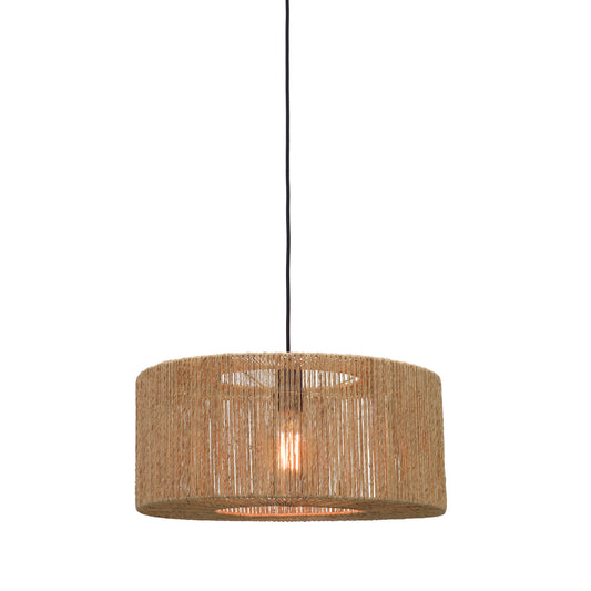 Iguazu Jute Pendant Lamp – Natural Woven Ceiling Light for Dining Rooms, Kitchens & High Ceilings