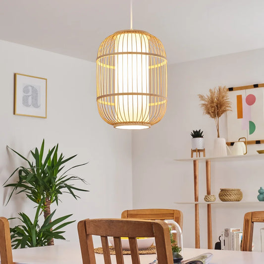 Modern Faux Parchment Pendant Light