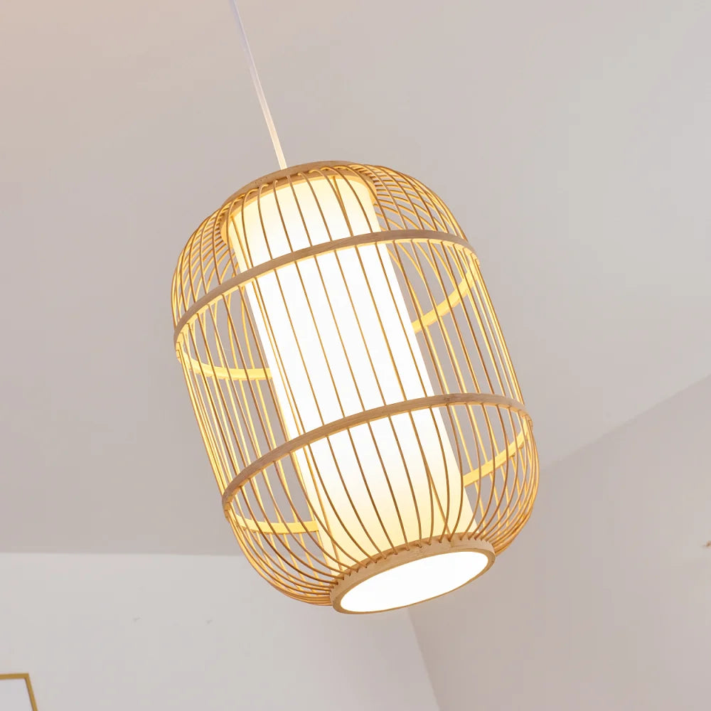 Modern Faux Parchment Pendant Light