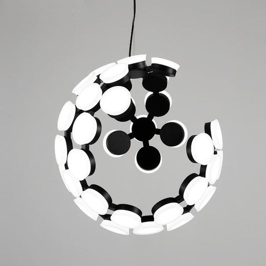 Lunar Ring LED Chandelier – Abstract Floating Light  80 C.M